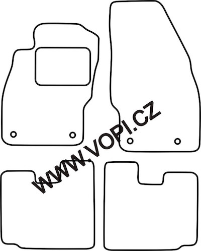 Textil-Autoteppiche Opel Adam 01/2013 - Carfit (3468)